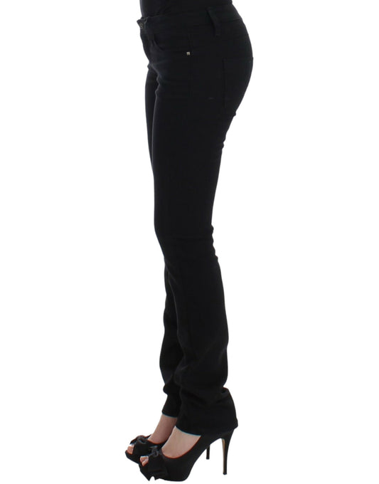 Costume National Elegant Black Straight Leg Jeans