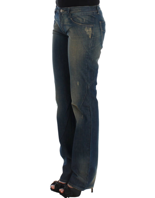 Costume National Chic Straight Leg Blue Denim Jeans