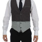 Dolce & Gabbana Elegant Gray Cotton Dress Vest