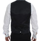 Dolce & Gabbana Elegant Gray Striped Wool Dress Vest