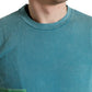 Dolce & Gabbana Blue Cotton Milano Street Round Neck T-shirt