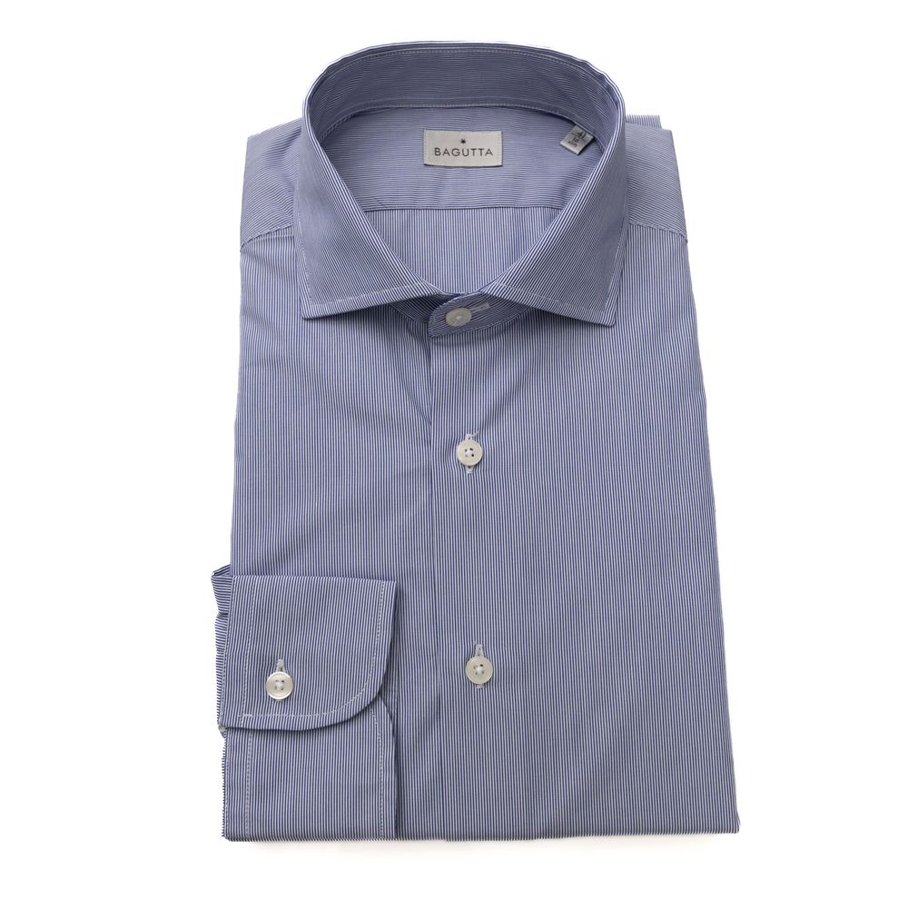 Bagutta Light Blue Cotton Men's Shirt