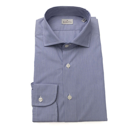 Bagutta Light Blue Cotton Men's Shirt