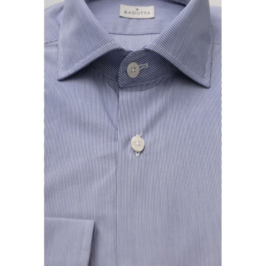 Bagutta Light Blue Cotton Men's Shirt