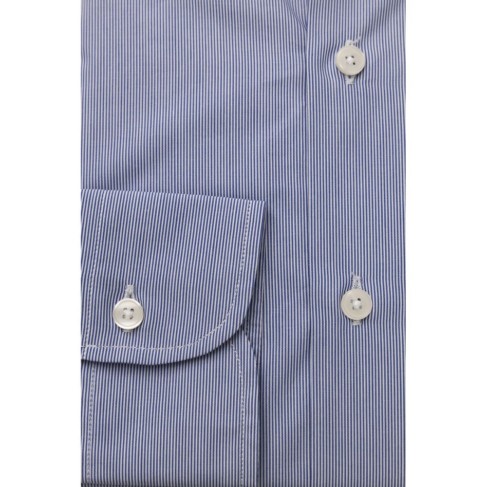 Bagutta Light Blue Cotton Men's Shirt