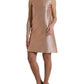 Dolce & Gabbana Elegant Pink Metallic Shift Mini Dress