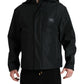 Dolce & Gabbana Black Polyester Logo Plaque Hooded Jacket