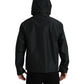 Dolce & Gabbana Black Polyester Logo Plaque Hooded Jacket