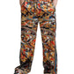 Dolce & Gabbana Multicolor Marble Print Satin Pants