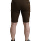 Dolce & Gabbana Chic Brown Bermuda Shorts with Logo Detail