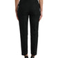 Dolce & Gabbana Black Polyester High Waist Tapered Pants
