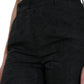 Dolce & Gabbana Black Polyester High Waist Tapered Pants