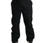 Dolce & Gabbana Black Polyester Logo Straight Pants