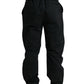Dolce & Gabbana Black Polyester Logo Straight Pants
