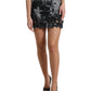 Dolce & Gabbana Chic High Waist Mini Denim Skirt with Lace Trim