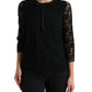 Dolce & Gabbana Black STAFF Blouse Floral Lace Nylon Top