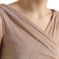 Dolce & Gabbana Beige Viscose V-neck Sleeveless Tank Top