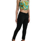 Dolce & Gabbana Multicolor Floral Sleeveless Cropped Top