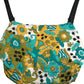 Dolce & Gabbana Multicolor Floral Sleeveless Cropped Top