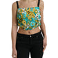 Dolce & Gabbana Multicolor Floral Sleeveless Cropped Top