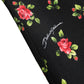 Dolce & Gabbana Black Rose Print Turtle Neck Blouse Top