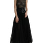 Dolce & Gabbana Elegant Black Sequined Evening Dress