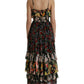 Dolce & Gabbana Vibrant Silk Floral Maxi Dress