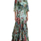 Dolce & Gabbana Elegant Floral Silk Long Dress