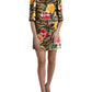 Dolce & Gabbana Animal & Floral Print Mini Shift Dress