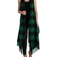 Dolce & Gabbana Black Green Buffalo Check Poncho Coat Jacket