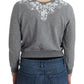 Ermanno Scervino Chic Gray Cotton Blend Short Cardigan