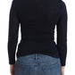 Ermanno Scervino Elegant Blue Long Sleeve Lace Top