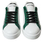 Dolce & Gabbana Elegant White Crown Leather Sneakers