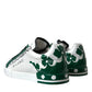 Dolce & Gabbana Elegant White Crown Leather Sneakers