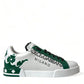 Dolce & Gabbana Elegant White Crown Leather Sneakers