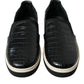 Dolce & Gabbana Black Croc Exotic Leather Sneakers Shoes