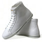 Dolce & Gabbana Elegant White Leather High Top Sneakers