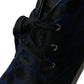 Dolce & Gabbana Chic Blue Leopard Print Mid-Top Sneakers