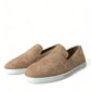 Dolce & Gabbana Elegant Beige Leather Loafers