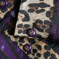Dolce & Gabbana Purple Lamé Jacquard Tiger Print Coat Jacket