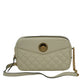 Versace Elegant White Leather Camera Shoulder Bag