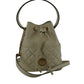 Versace Elegant Small White Leather Bucket Shoulder Bag