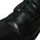 Dolce & Gabbana Elegant Black Horse Leather Ankle Boots