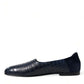 Dolce & Gabbana Elegant Blue Crocodile Leather Loafers