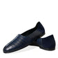 Dolce & Gabbana Elegant Blue Crocodile Leather Loafers