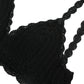 Dolce & Gabbana Black Cotton Bustier Cropped Crochet Tank Top