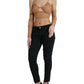 Dolce & Gabbana Brown Nylon Stretch Open Shoulder Cropped Top