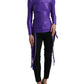 Dolce & Gabbana Purple Nylon Stretch Slim Long Sleeves Top