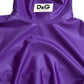 Dolce & Gabbana Purple Nylon Stretch Slim Long Sleeves Top