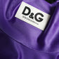 Dolce & Gabbana Purple Nylon Stretch Slim Long Sleeves Top